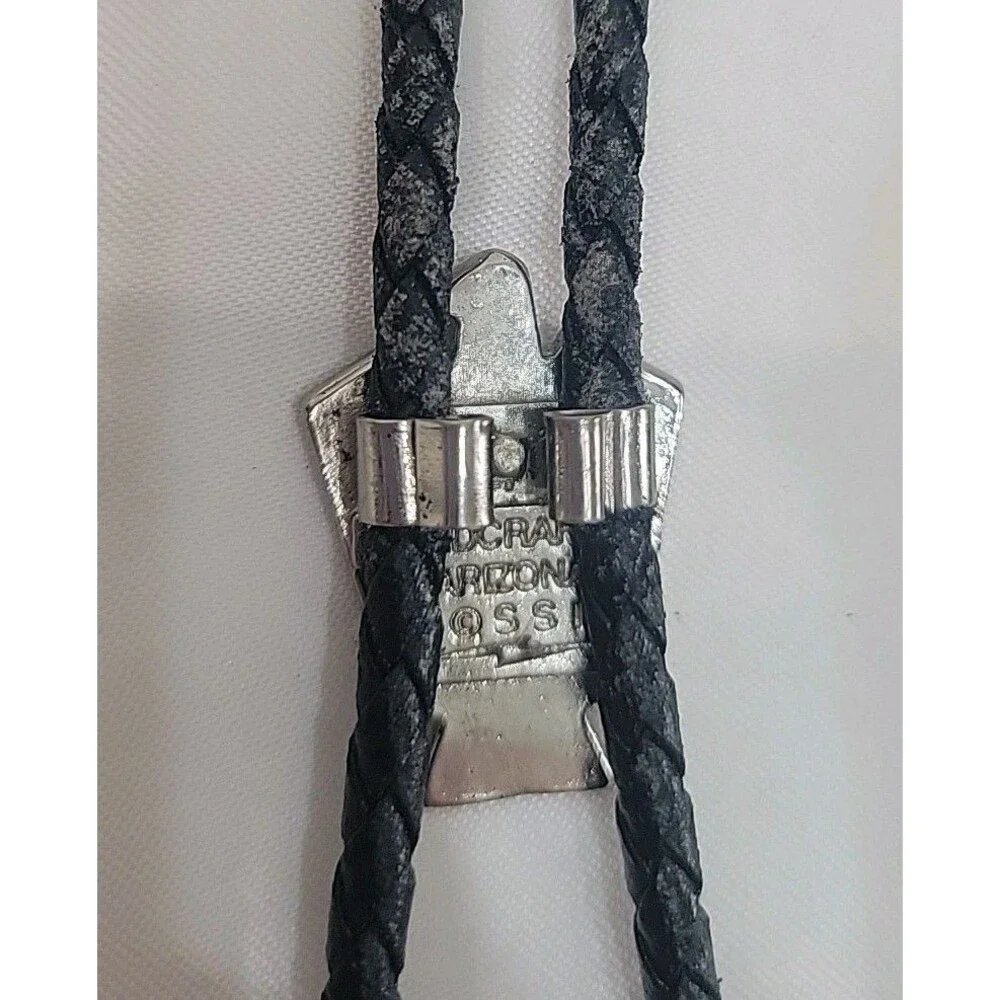 VTG Lot Of 3 Southwestern SSI Native American Bolo Tie w/Turquoise & Coral USA